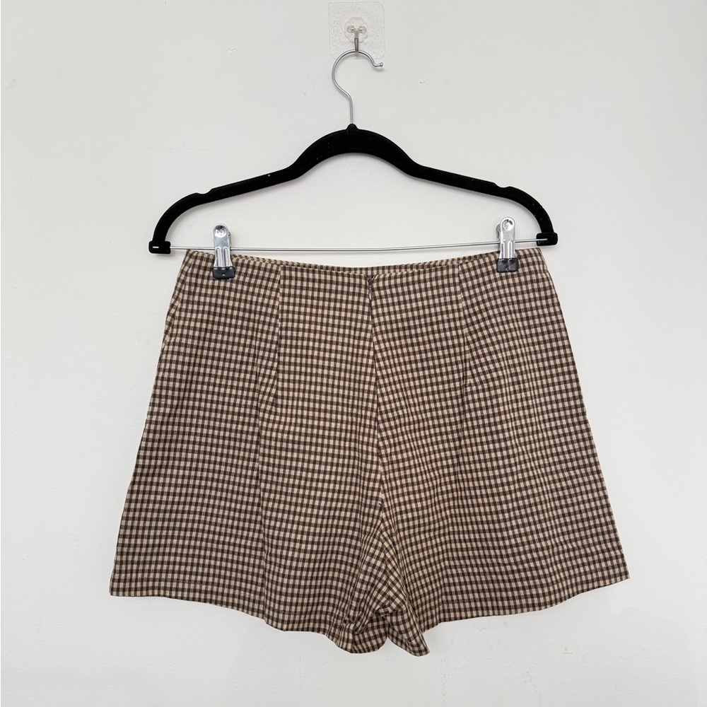 Rihoas Brown High Waisted Plaid Shorts - Picture 10 of 10